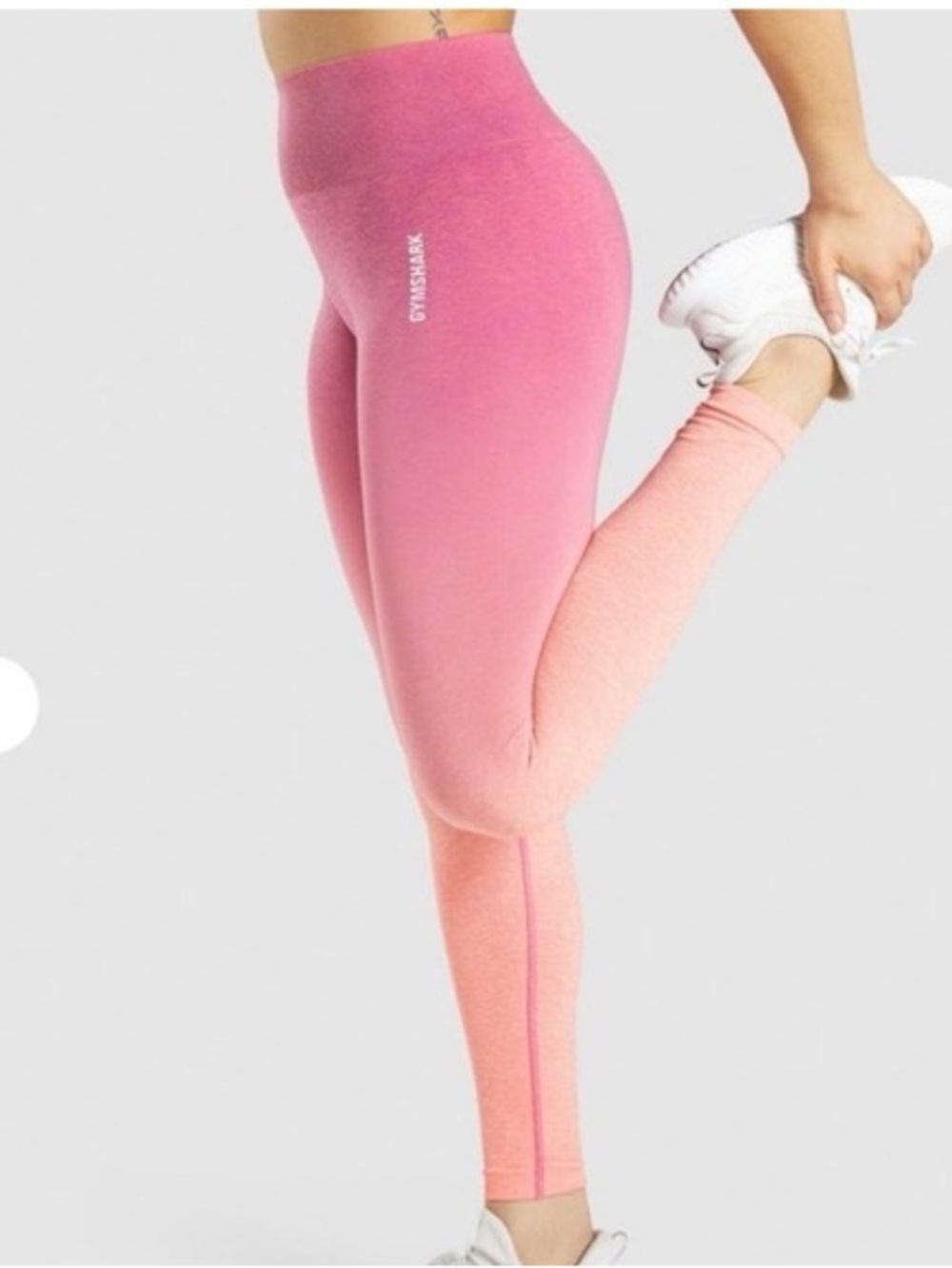 Gymshark Ombre High-Waist Seamless Leggings in Fuchsia to Light Pink